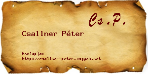 Csallner Péter névjegykártya